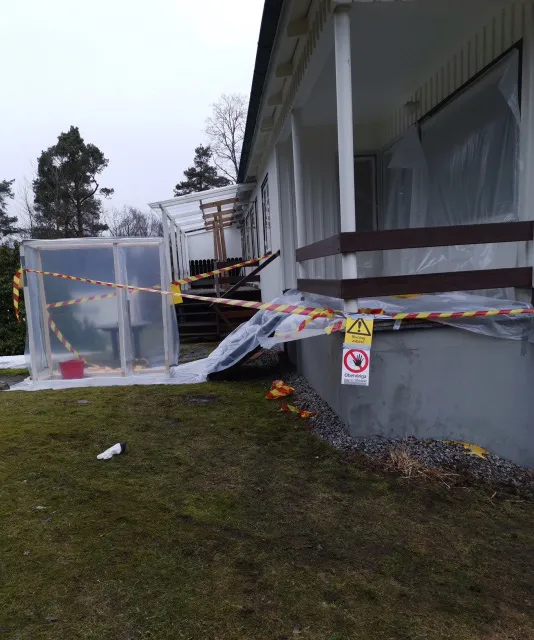 sanering asbest på villa