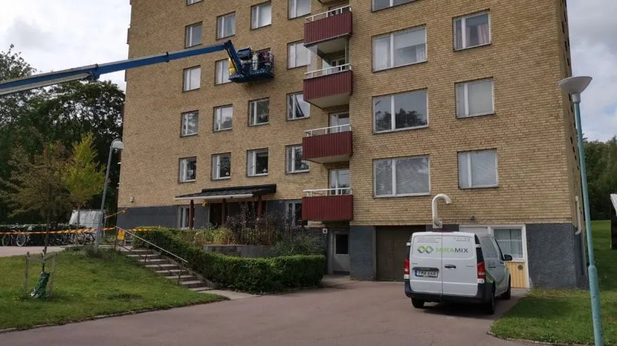 sanera asbest på höghus