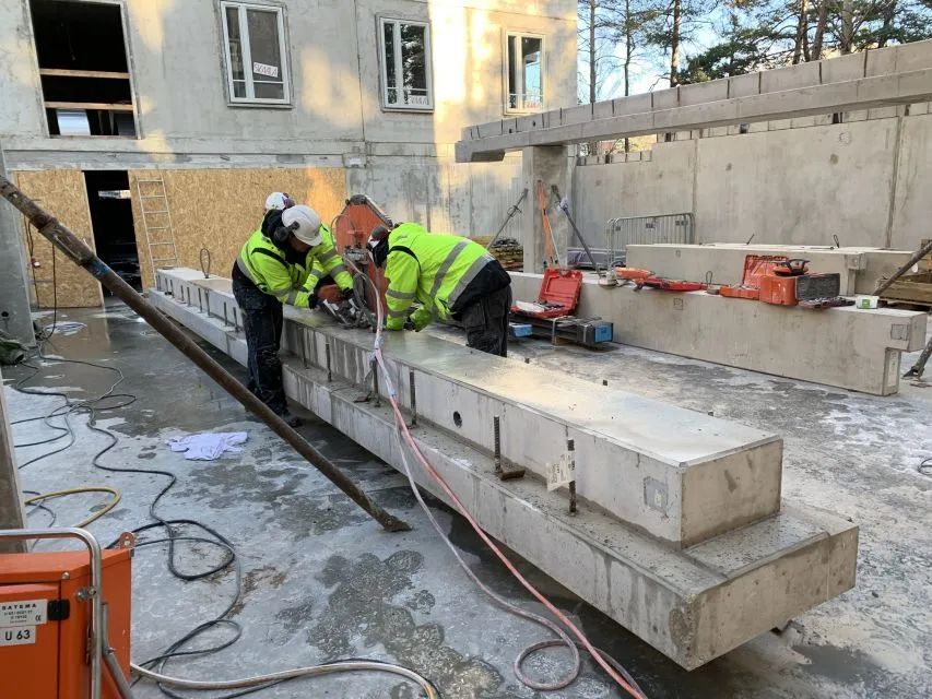 betongsågning i balk