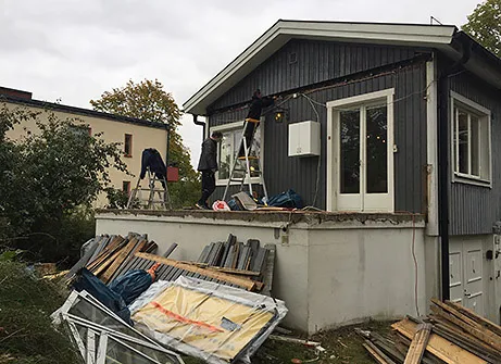 rivning av veranda