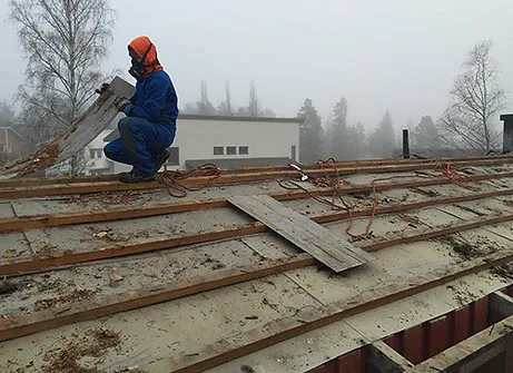 rivning av eternittak