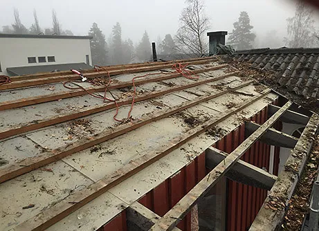 rivning av eternittak