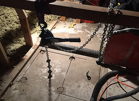Betonghåltagning i vindsbjälklag