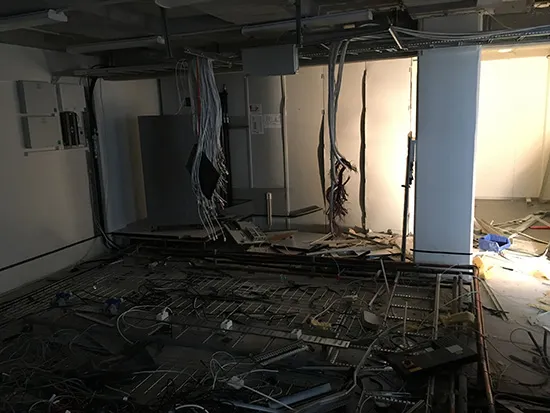 rivning av serverhall